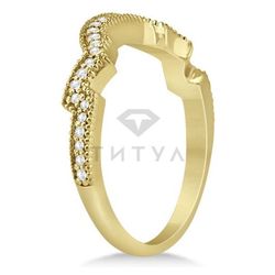 Комплект колец из желтого золота с муассанитами