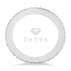 Обручальное кольцо из белого золота с муассанитами