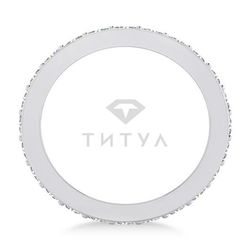 Обручальное кольцо из белого золота с муассанитами