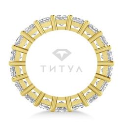 Обручальное кольцо из желтого золота с муассанитами