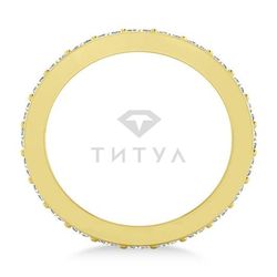 Обручальное кольцо из желтого золота с муассанитами