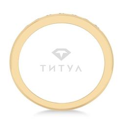 Мужское кольцо из желтого золота с муассанитами