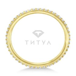 Обручальное кольцо из желтого золота с муассанитами