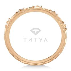 Мужское кольцо из красного золота с муассанитами