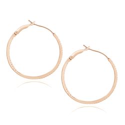 Серьги Конго (кольца) из красного золота  с муассанитами