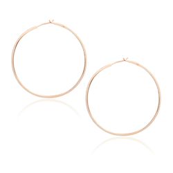 Серьги Конго (кольца) из красного золота  с муассанитами